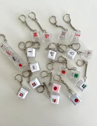 LED Single Keycap Keyring Printed Transparent Keyboard Keyholder
