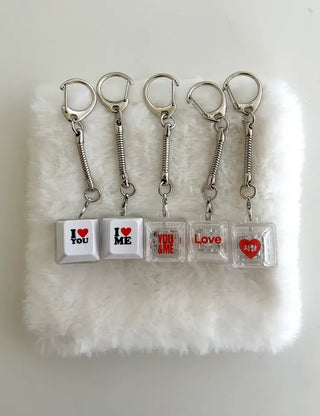 LED Single Keycap Keyring Printed Transparent Keyboard Keyholder
