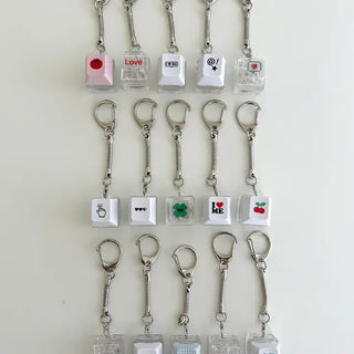 LED Single Keycap Keyring Printed Transparent Keyboard Keyholder