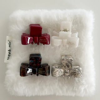 High-quality marble hairpin, ribbon pin, mini half-updo clip