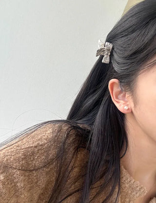 High-quality marble hairpin, ribbon pin, mini half-updo clip
