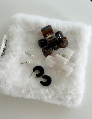High-quality marble hairpin, ribbon pin, mini half-updo clip