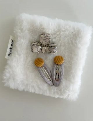 High-quality marble hairpin, ribbon pin, mini half-updo clip
