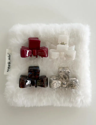 High-quality marble hairpin, ribbon pin, mini half-updo clip
