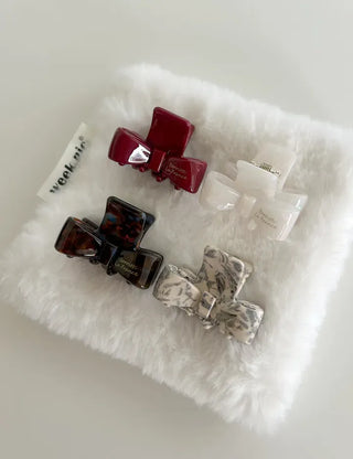 High-quality marble hairpin, ribbon pin, mini half-updo clip