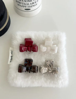 High-quality marble hairpin, ribbon pin, mini half-updo clip