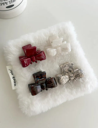 High-quality marble hairpin, ribbon pin, mini half-updo clip