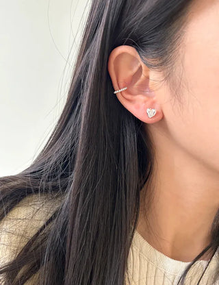 Set of 5 Earrings: Teddy Bear, Star, Cubic Zirconia, Titanium Mini, Merry Shop