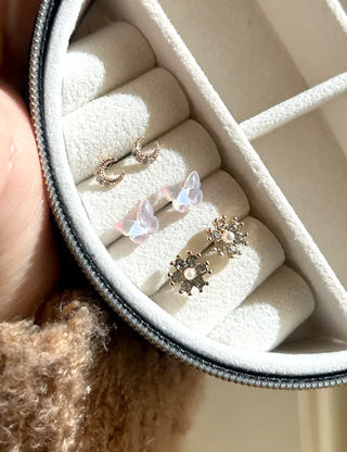 5 Pairs Earring Set: Butterfly, Star, Flower, Titanium Mini, Merry Shop