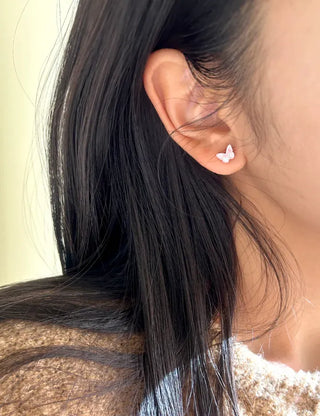 5 Pairs Earring Set: Butterfly, Star, Flower, Titanium Mini, Merry Shop