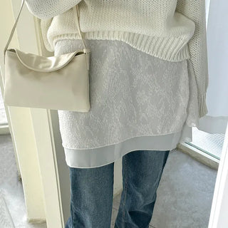 Layered Skirt Double Chiffon See-through A-line Skirt