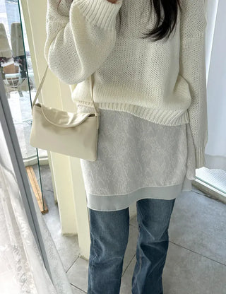 Layered Skirt Double Chiffon See-through A-line Skirt