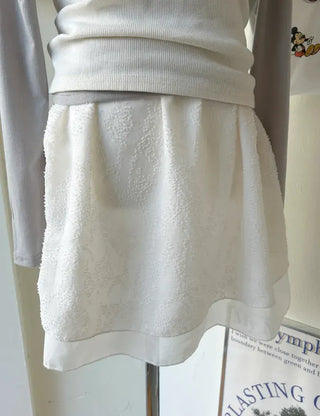 Layered Skirt Double Chiffon See-through A-line Skirt