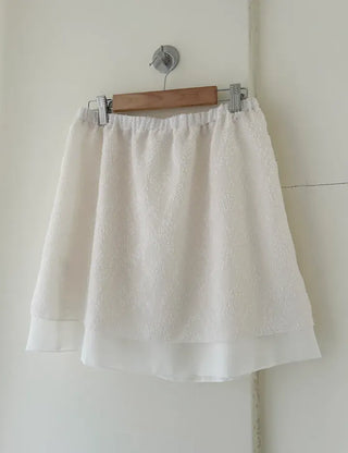 Layered Skirt Double Chiffon See-through A-line Skirt