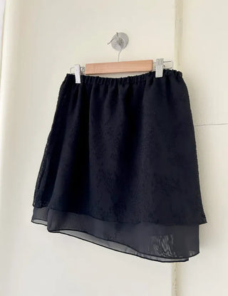Layered Skirt Double Chiffon See-through A-line Skirt