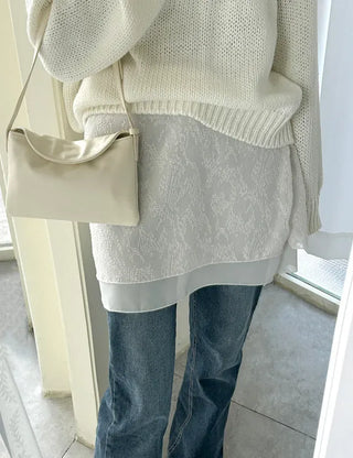 Layered Skirt Double Chiffon See-through A-line Skirt