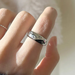 Surgical Fashion Ring Cubic Star Bold Ring