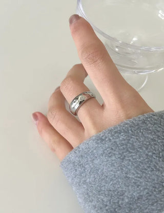 Surgical Fashion Ring Cubic Star Bold Ring