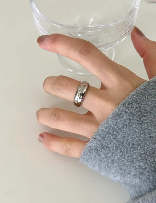 Surgical Fashion Ring Cubic Star Bold Ring