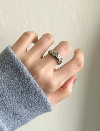 Surgical Fashion Ring Cubic Star Bold Ring