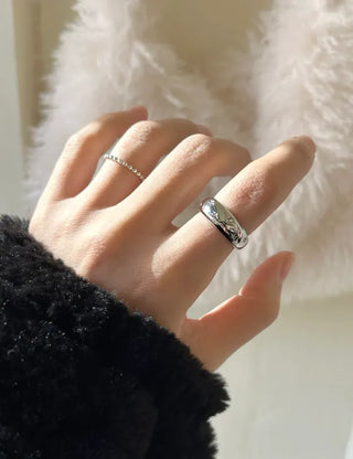 Surgical Fashion Ring Cubic Star Bold Ring