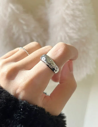 Surgical Fashion Ring Cubic Star Bold Ring