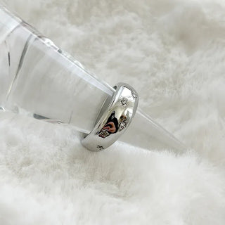 Surgical Fashion Ring Cubic Star Bold Ring