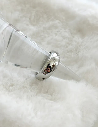 Surgical Fashion Ring Cubic Star Bold Ring
