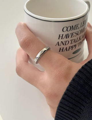 Surgical Steel Piece Fashion Ring Starlight Cubic Bold Daily