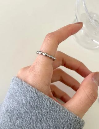 Surgical Steel Piece Fashion Ring Starlight Cubic Bold Daily