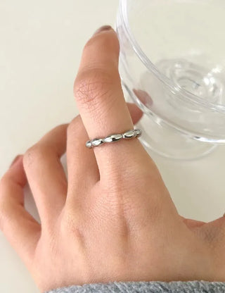 Surgical Steel Piece Fashion Ring Starlight Cubic Bold Daily