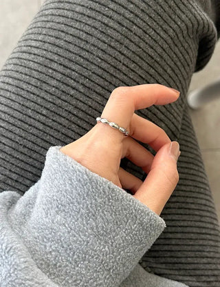 Surgical Steel Piece Fashion Ring Starlight Cubic Bold Daily