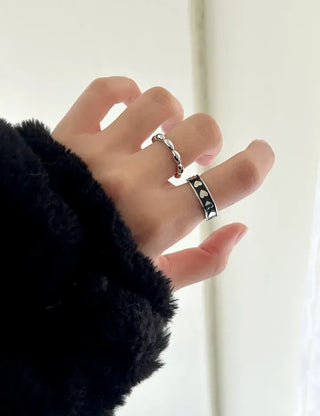 Surgical Steel Piece Fashion Ring Starlight Cubic Bold Daily