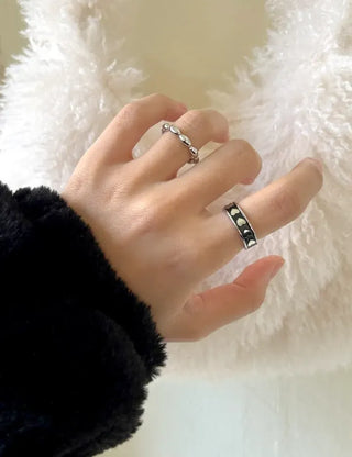 Surgical Steel Piece Fashion Ring Starlight Cubic Bold Daily