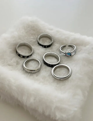 Surgical Steel Piece Fashion Ring Starlight Cubic Bold Daily
