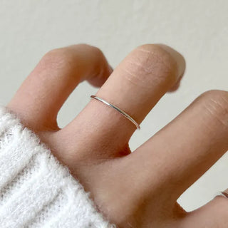 925 Sterling Silver Thin Ring, Basic Daily Layering Ring, Sterling Silver