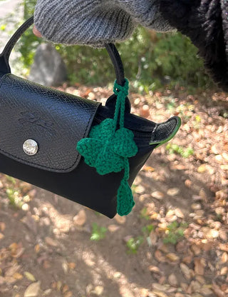 Handmade four-leaf clover bag charm bag keyring bookmark strap decoration