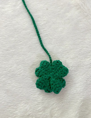 Handmade four-leaf clover bag charm bag keyring bookmark strap decoration
