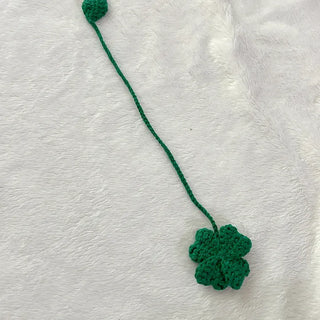 Handmade four-leaf clover bag charm bag keyring bookmark strap decoration
