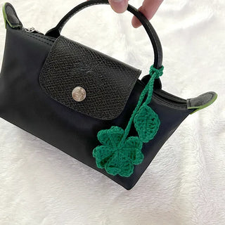 Handmade four-leaf clover bag charm bag keyring bookmark strap decoration