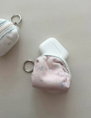 Mini Flower Microfiber Pouch Coin Purse Keyring Cosmetics