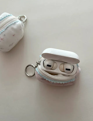Mini Flower Microfiber Pouch Coin Purse Keyring Cosmetics