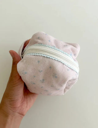 Mini Flower Microfiber Pouch Coin Purse Keyring Cosmetics