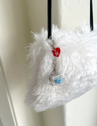 Initial Keycap Keyring Heart Keyholder LED Single-Port Keyboard