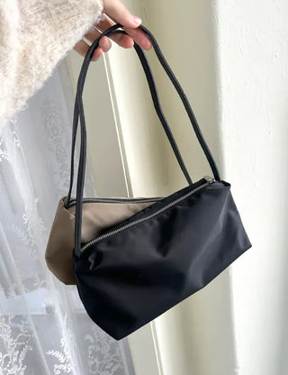 Cowhide Nylon Mini Bag Shoulder Bag Hobo Bag
