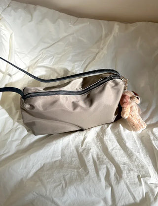 Cowhide Nylon Mini Bag Shoulder Bag Hobo Bag