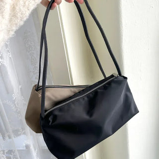 Cowhide Nylon Mini Bag Shoulder Bag Hobo Bag