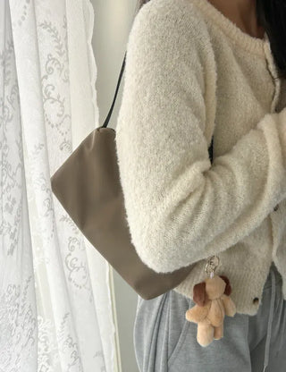 Cowhide Nylon Mini Bag Shoulder Bag Hobo Bag