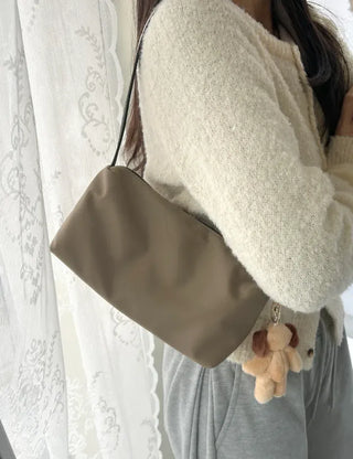 Cowhide Nylon Mini Bag Shoulder Bag Hobo Bag