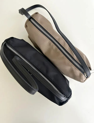 Cowhide Nylon Mini Bag Shoulder Bag Hobo Bag